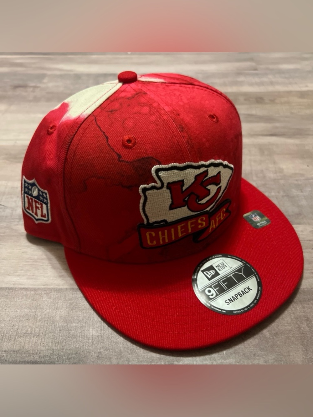 Kansas City Chiefs NFL 2022 Sideline New Era 9FIFTY Ink Dye Snapback Hat Cap